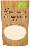 Bio Gerstenbackmalz 1kg - Back Malz (hell) - enzymaktiv und frei Zusätzen – erstklassiges Malzmehl für knusprige Brote und Brötchen Bio Gerstenmalz